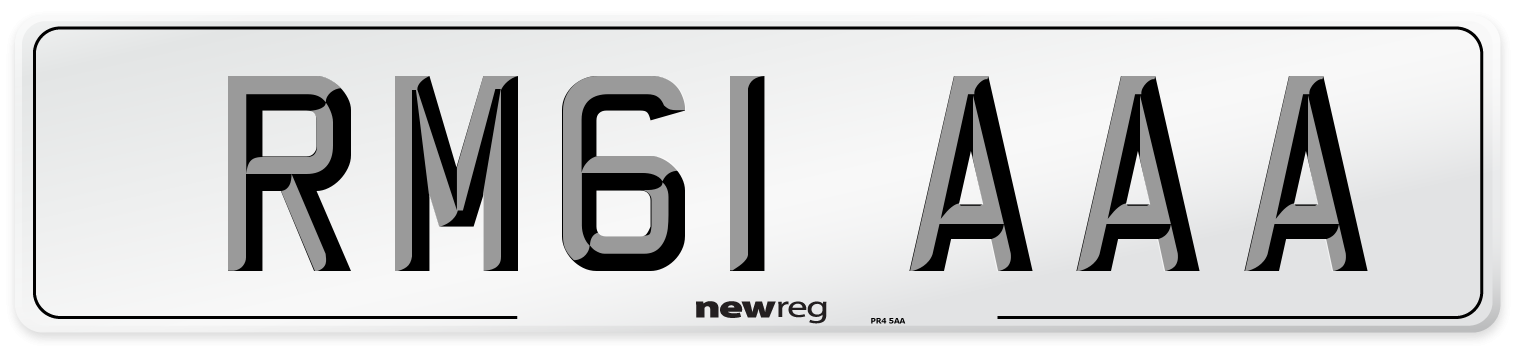 RM61 AAA Number Plate from New Reg